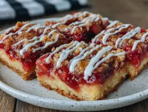 tangy rhubarb bars - featured image