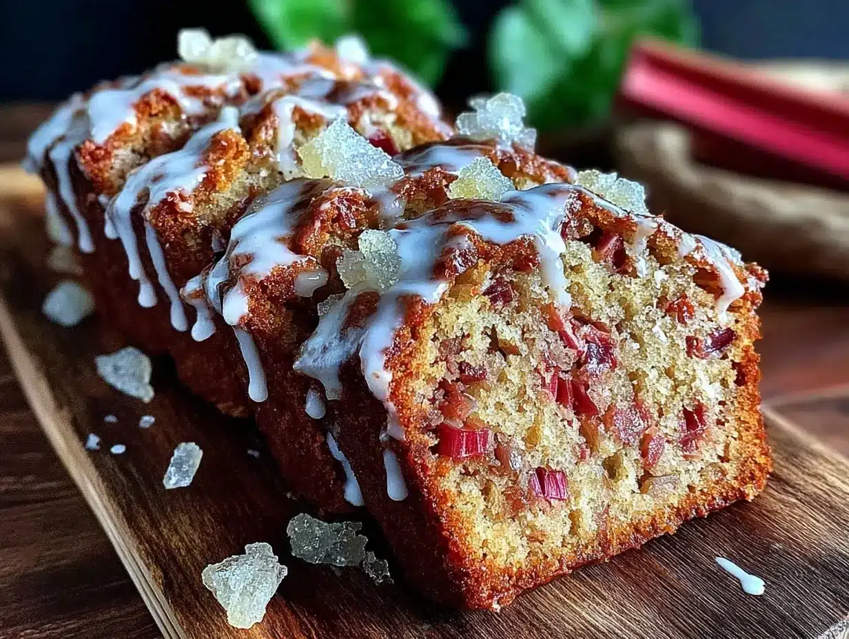 tender rhubarb bread preparation steps