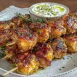 apricot thyme chicken skewers - featured image