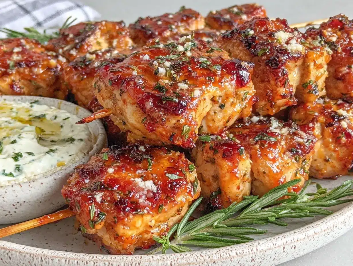 apricot thyme chicken skewers preparation steps