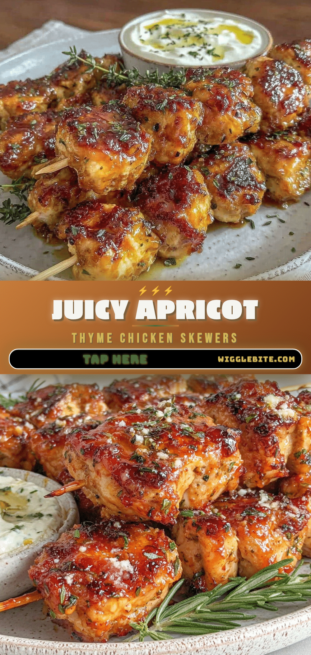 apricot thyme chicken skewers recipe