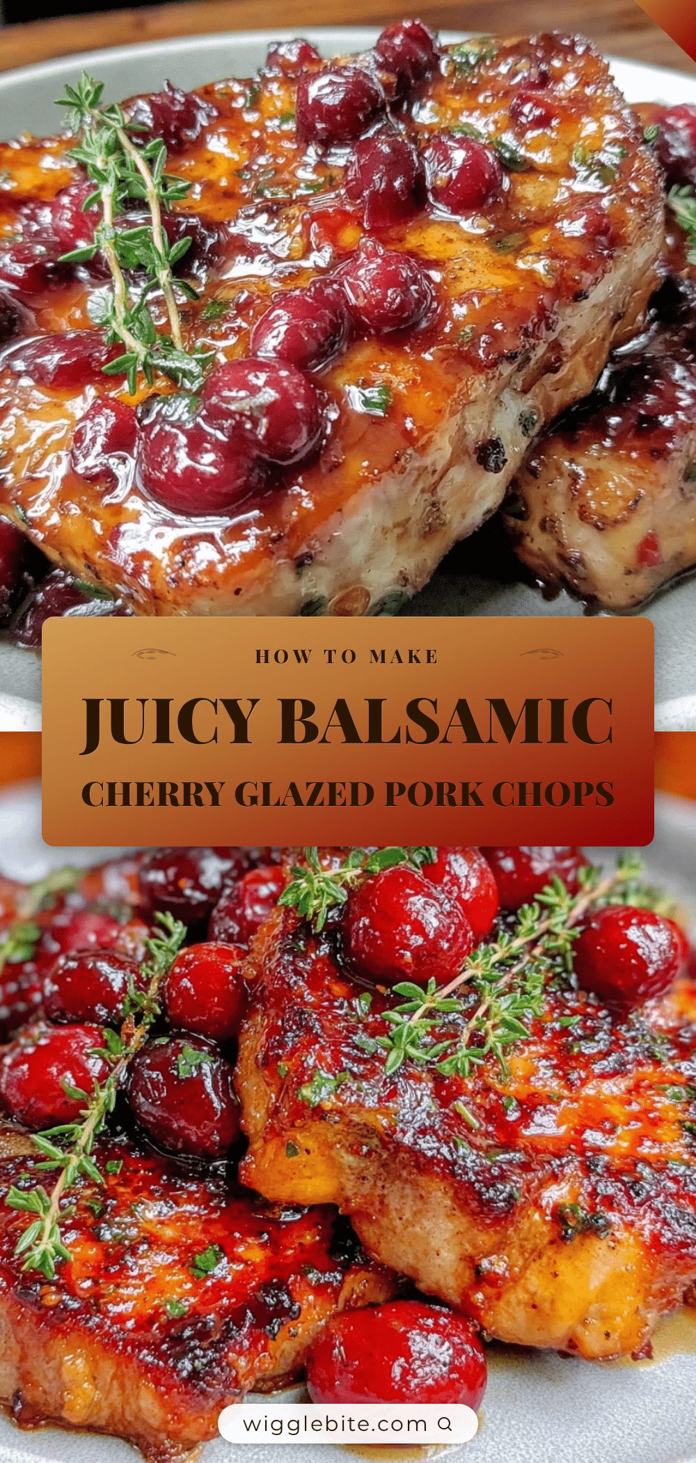 balsamic cherry glazed pork chops recipe