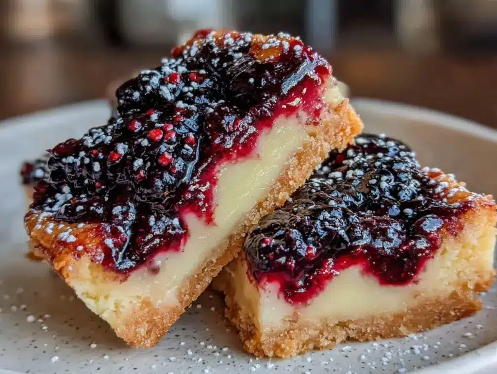 black raspberry lemon bars - featured image