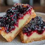 black raspberry lemon bars - featured image