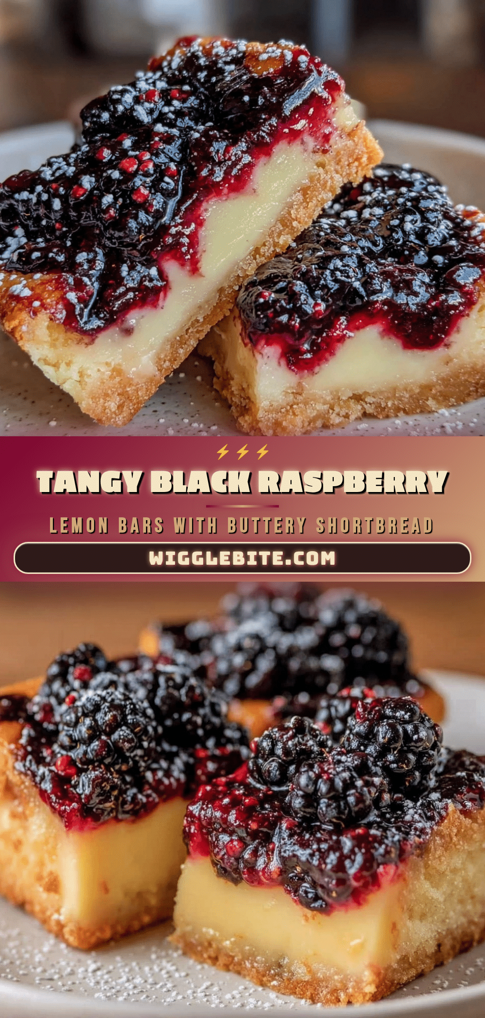 black raspberry lemon bars recipe