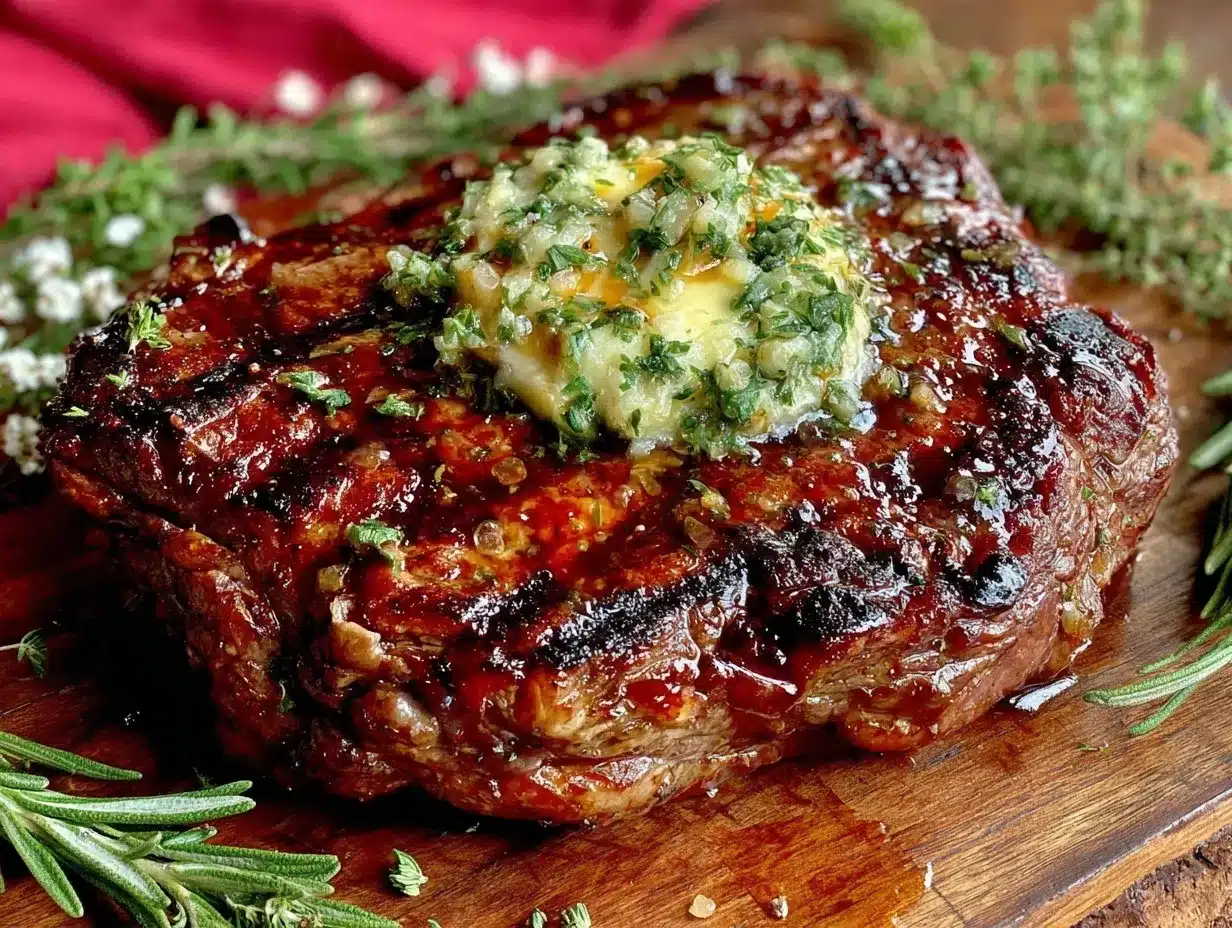 bourbon-glazed grilled ribeye preparation steps