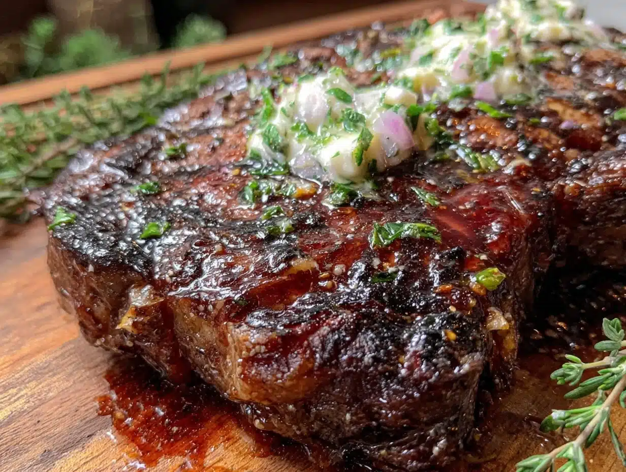 bourbon-glazed grilled ribeye - featured image