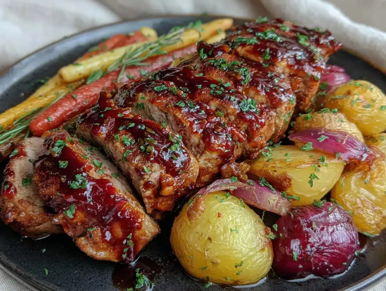 bourbon-glazed pork tenderloin preparation steps