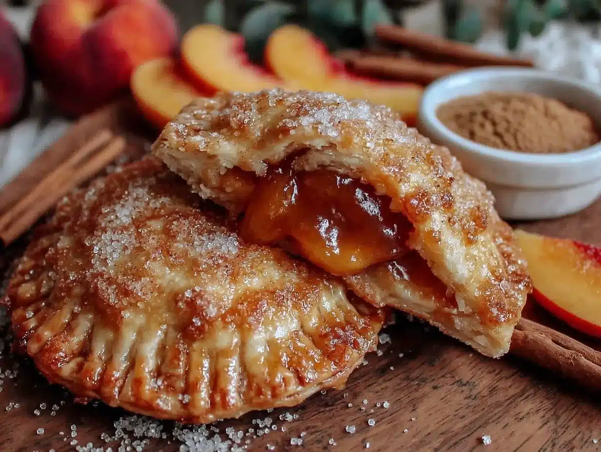 bourbon peach hand pies - featured image