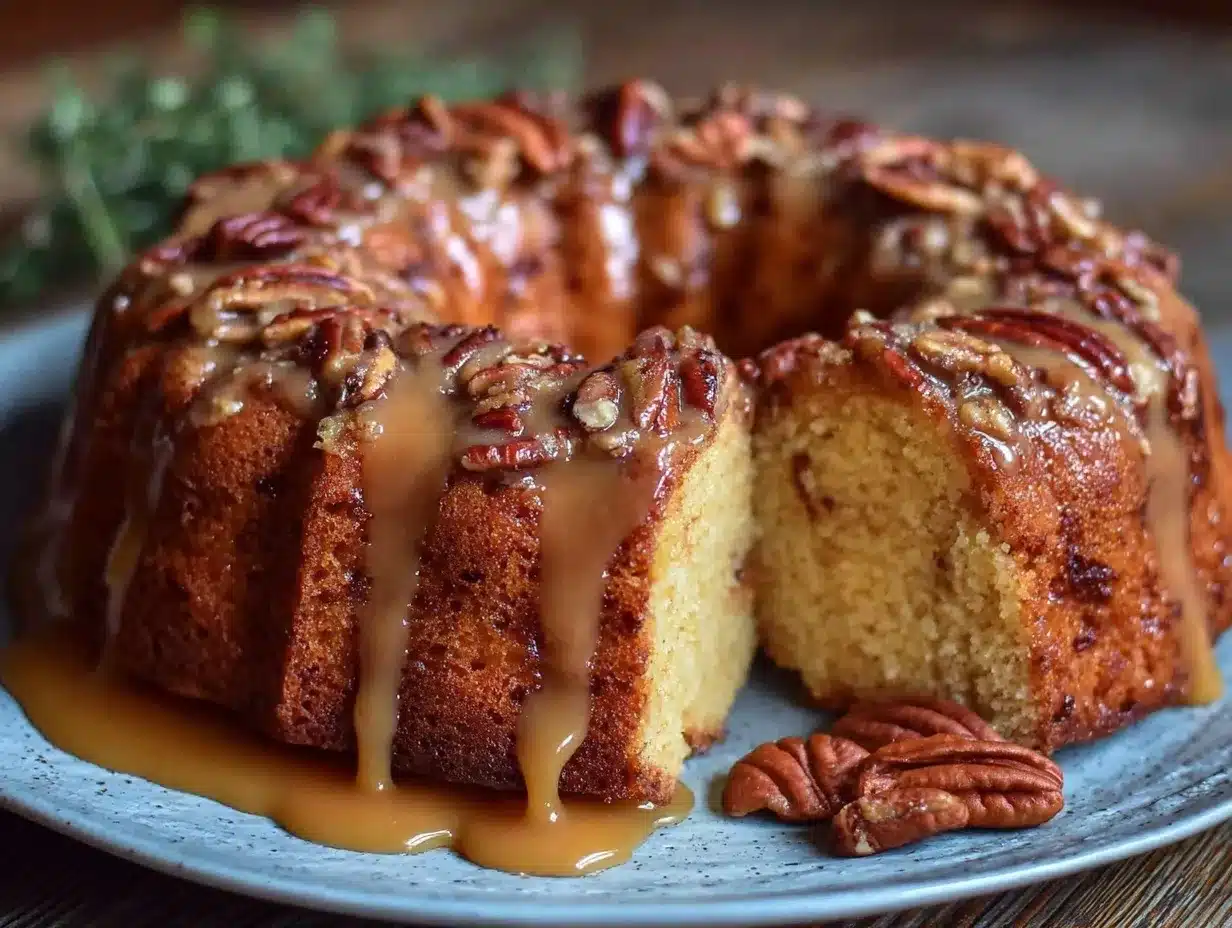 bourbon pecan bundt cake preparation steps