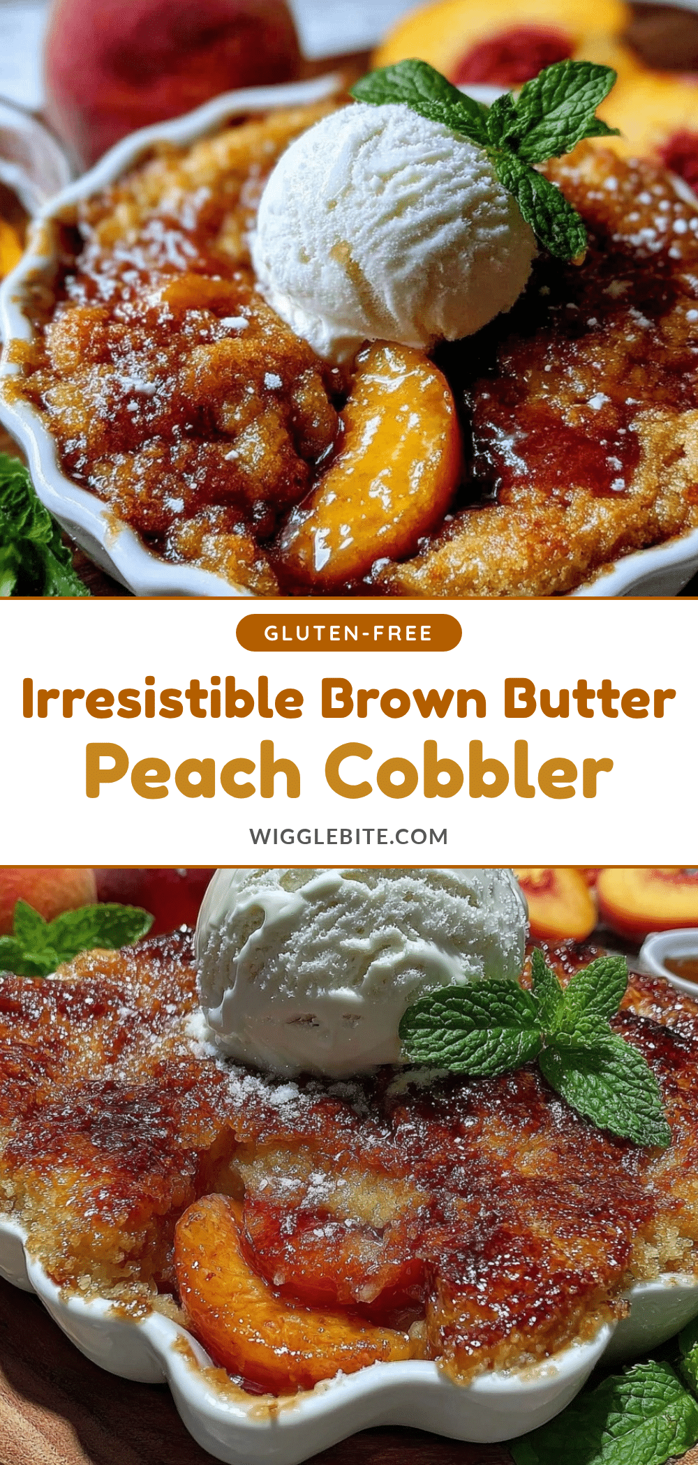 brown butter peach cobbler recipe