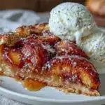 brown butter peach galette - featured image