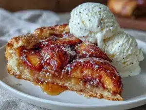 brown butter peach galette - featured image