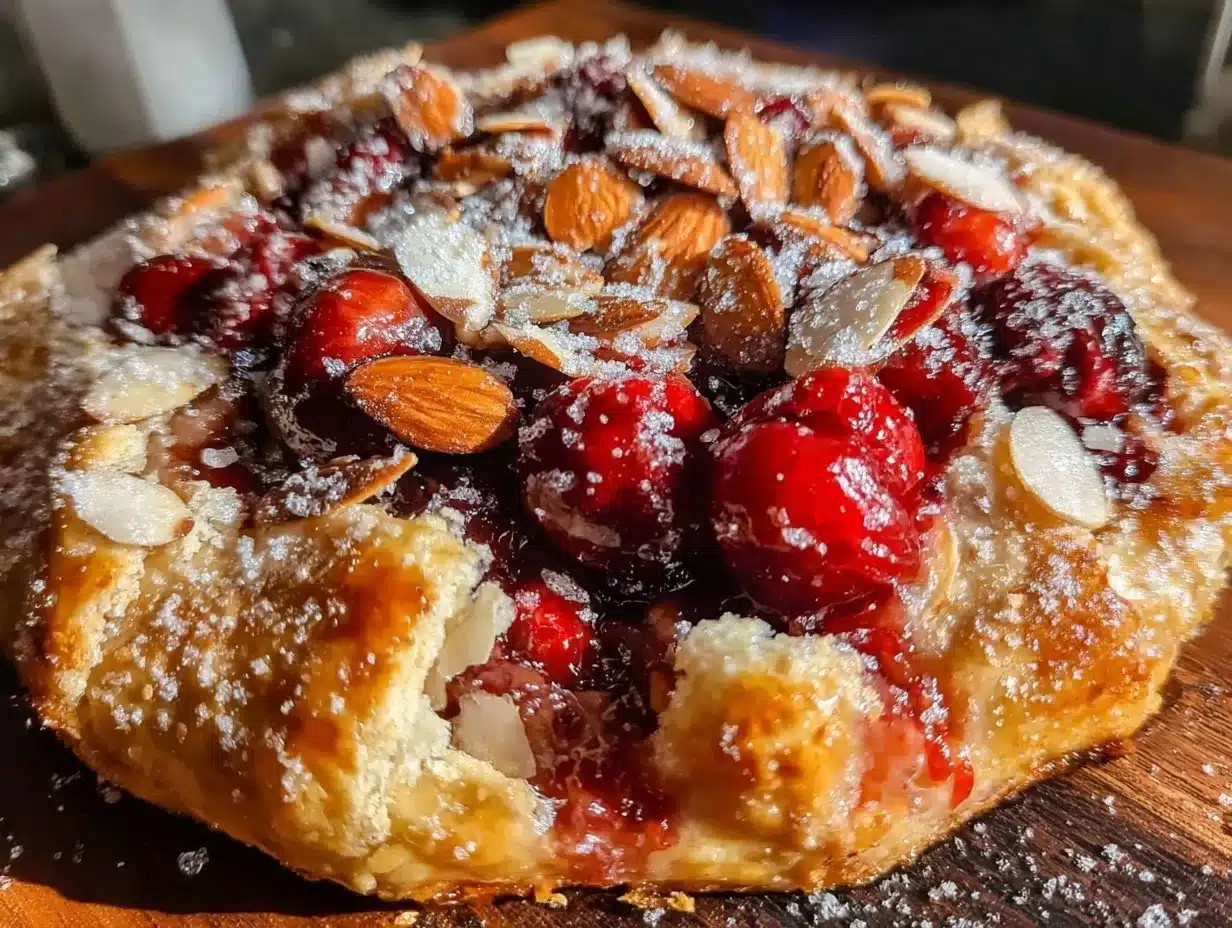 cherry almond galette preparation steps