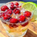 cherry limeade spritzer recipe - featured image