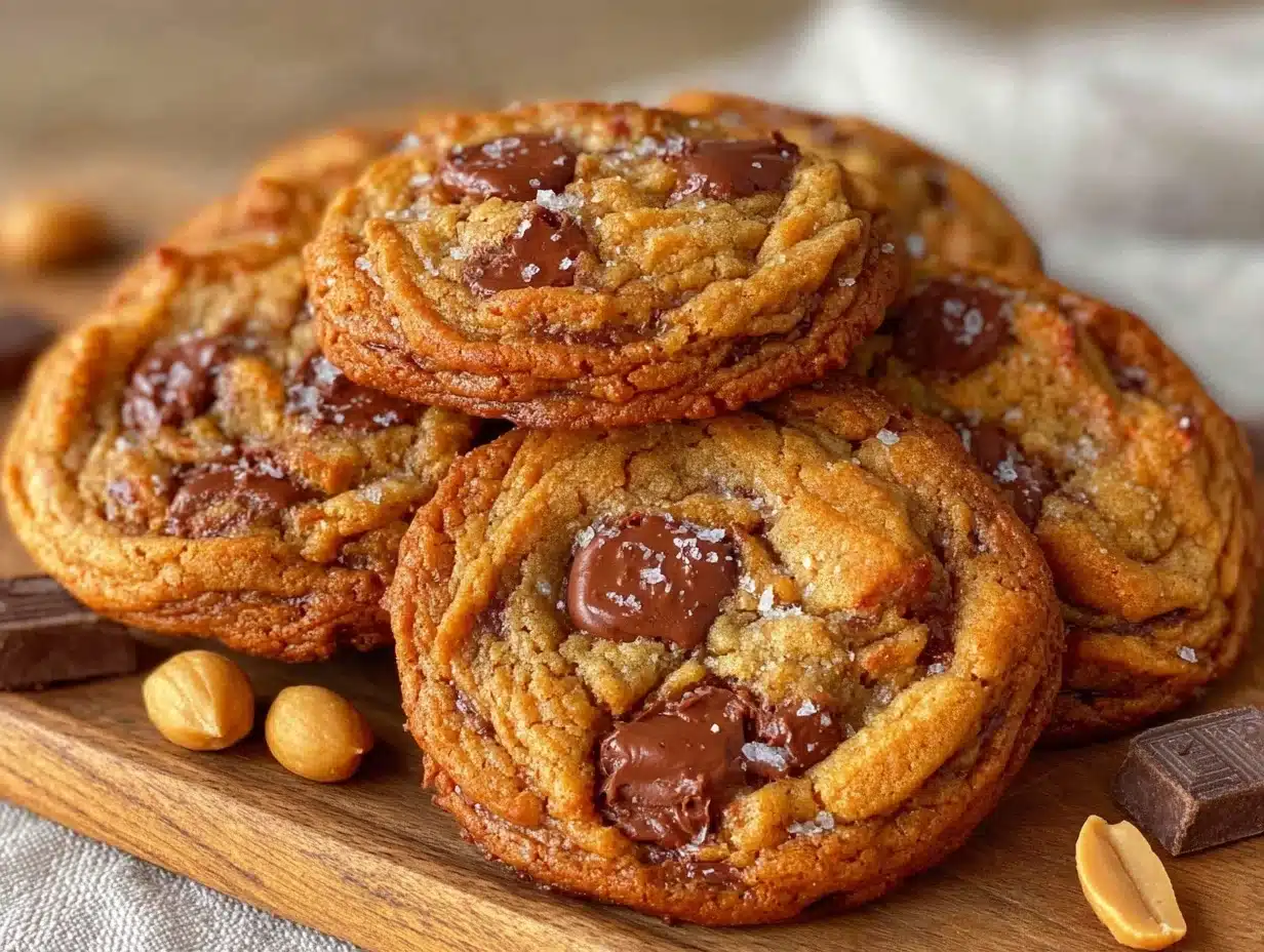 chewy peanut butter chocolate chip lunch box cookies - featured image
