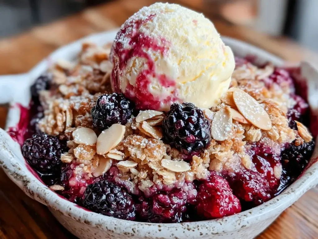 cozy triple berry crisp - featured image