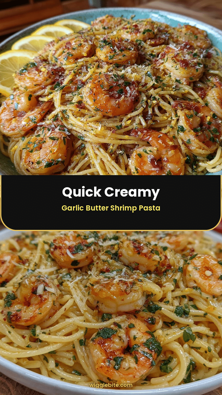 creamy garlic butter shrimp pasta recipe