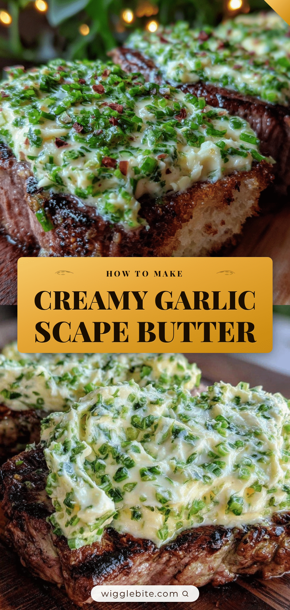 creamy garlic scape butter recipe