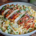 creamy one-pot chicken Alfredo pasta - featured image