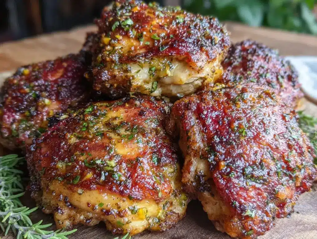 crispy air fryer chicken thighs - featured image