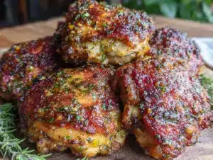 crispy air fryer chicken thighs - featured image