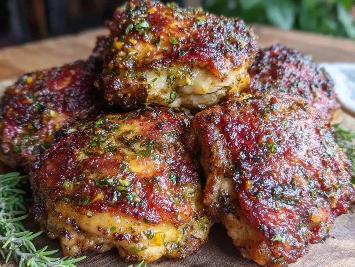 crispy air fryer chicken thighs - featured image