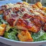crispy chicken caesar salad - featured image