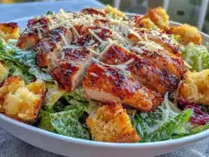 crispy chicken caesar salad - featured image
