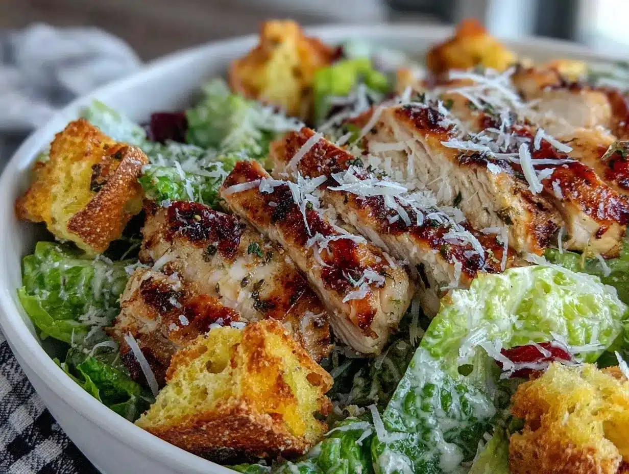 crispy chicken caesar salad preparation steps