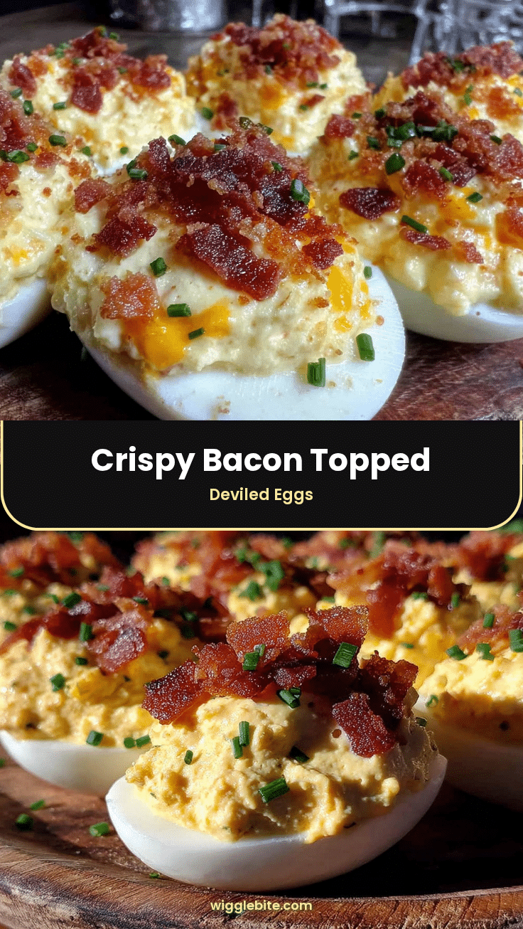 crispy deviled eggs with bacon topping recipe