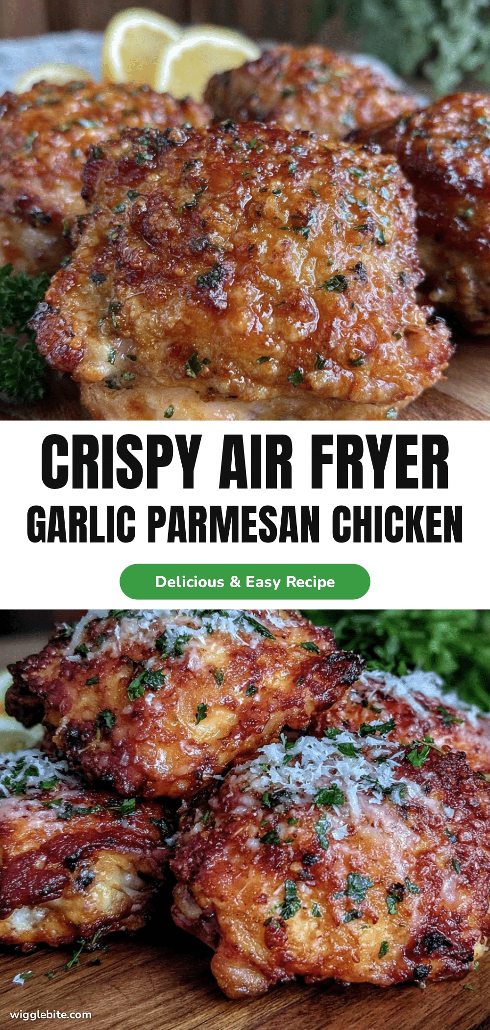 crispy garlic parmesan chicken thighs air fryer recipe recipe