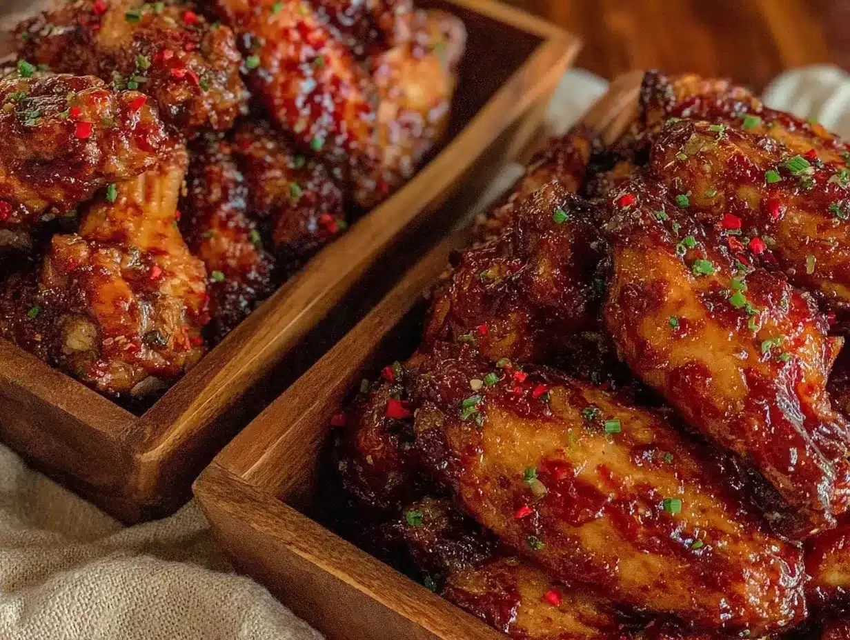 crispy honey bourbon bbq chicken wings preparation steps