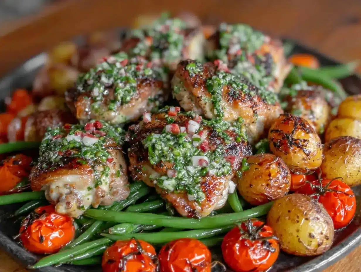 crispy sheet pan pesto chicken preparation steps