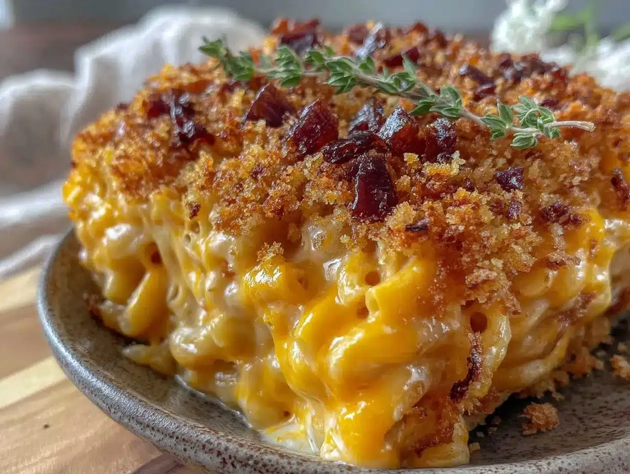 crispy Southern mac and cheese preparation steps