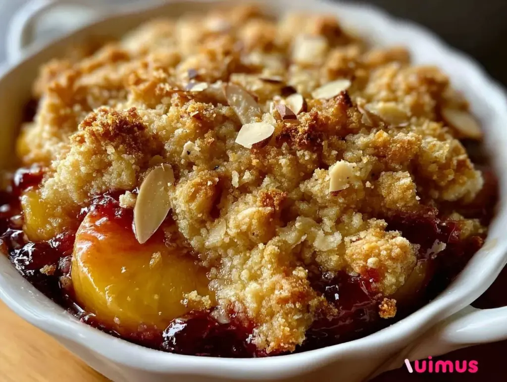 easy peach crisp - featured image