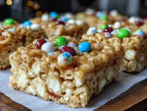 firecracker rice krispie treats - featured image