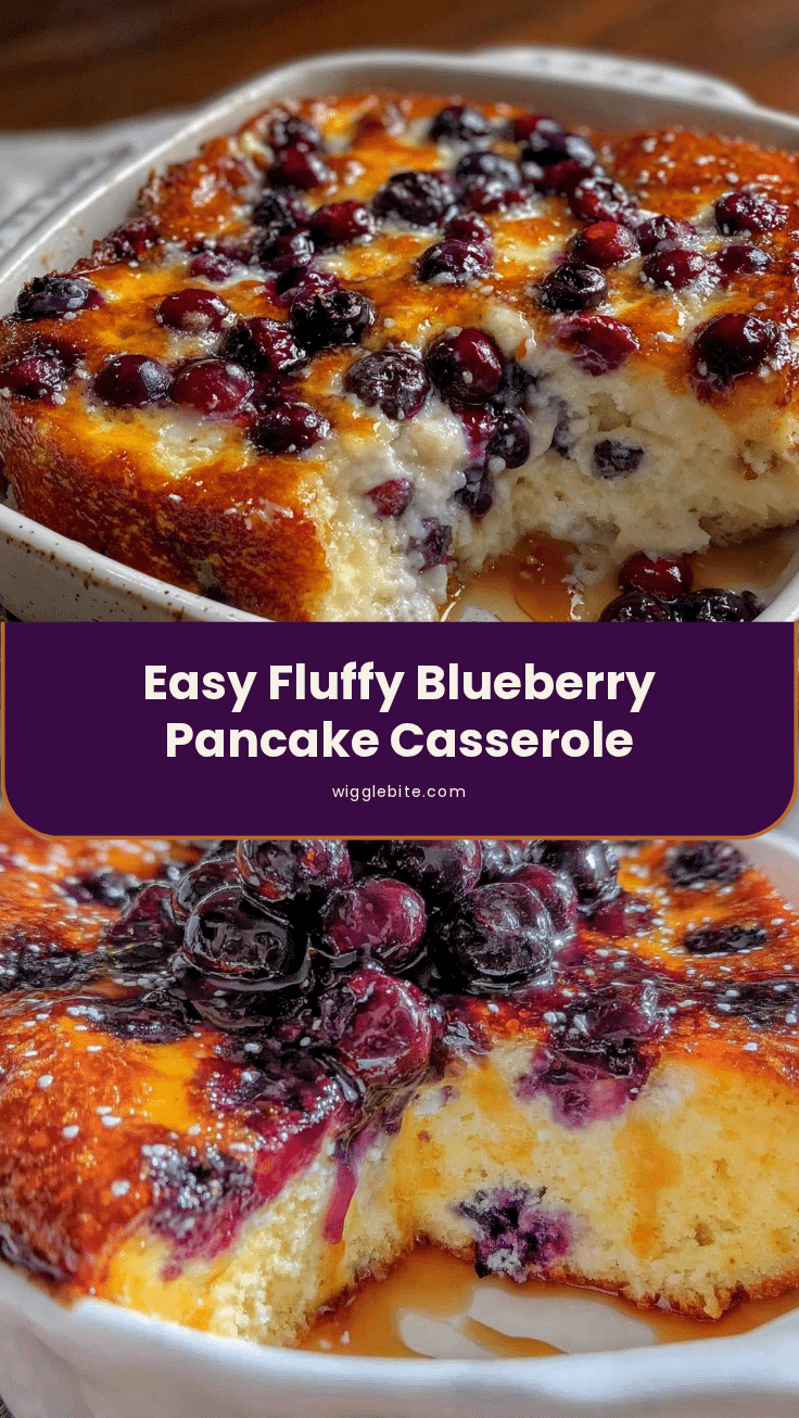 fluffy blueberry pancake breakfast casserole recipe
