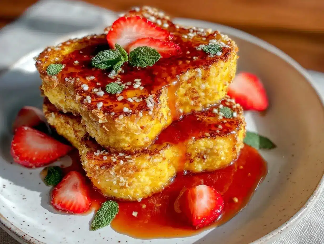 fluffy star-shaped french toast preparation steps