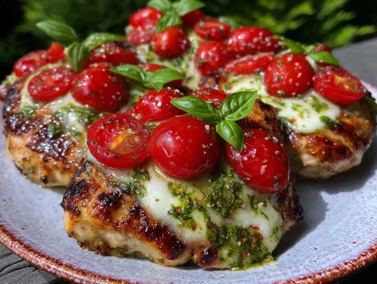Fresh Caprese Grilled Chicken preparation steps