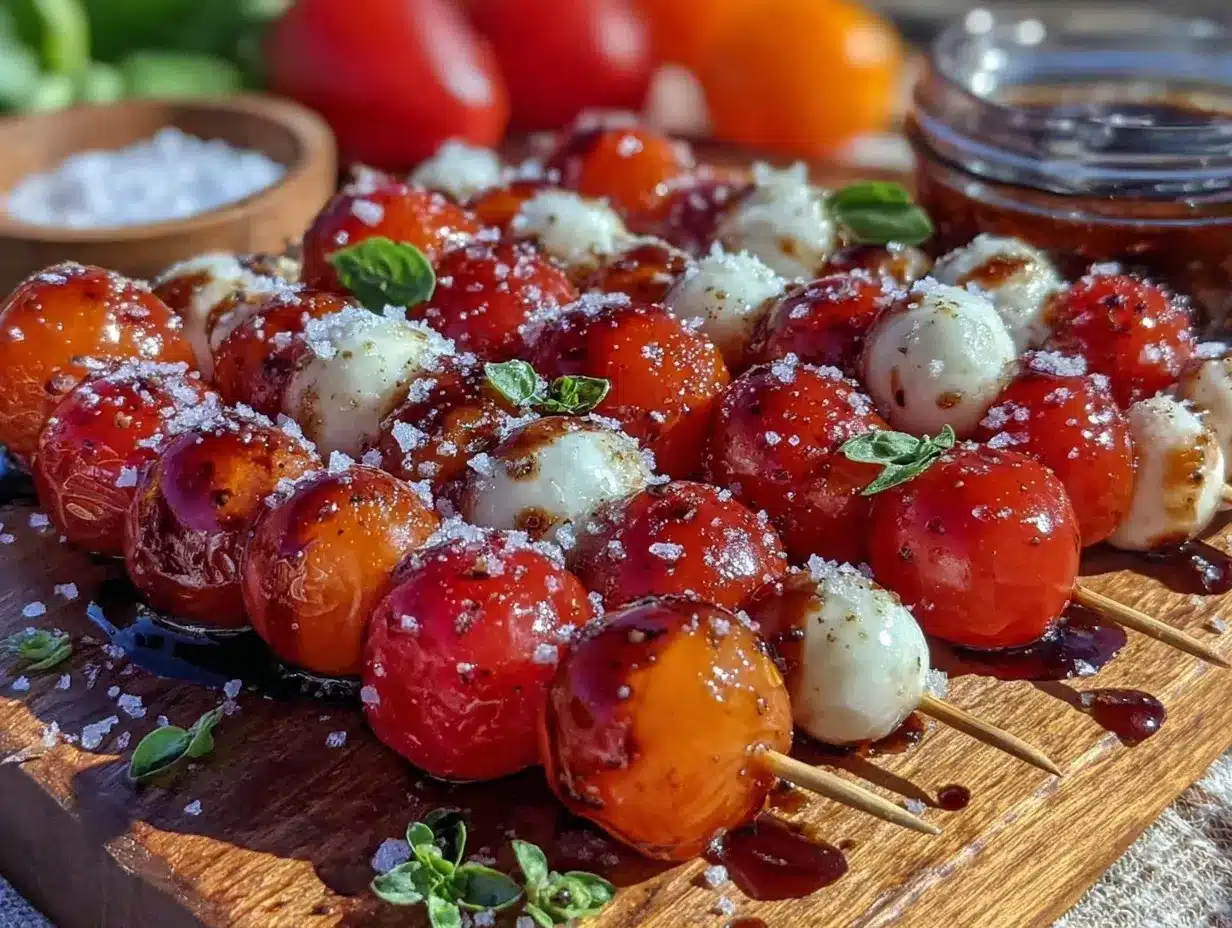 Fresh Caprese Skewers preparation steps