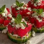 fresh cucumber watermelon bites - featured image