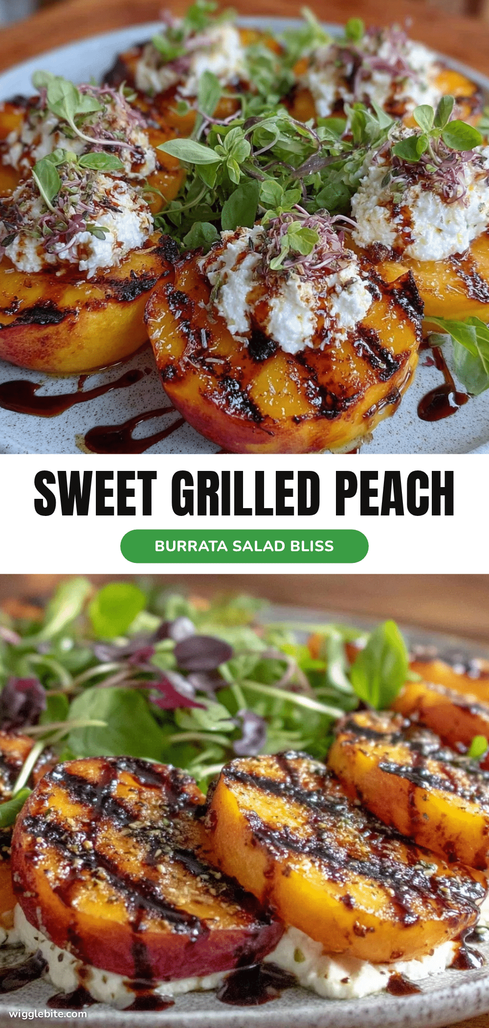 fresh grilled peach and burrata salad recipe