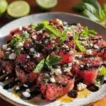 fresh grilled watermelon salad - featured image