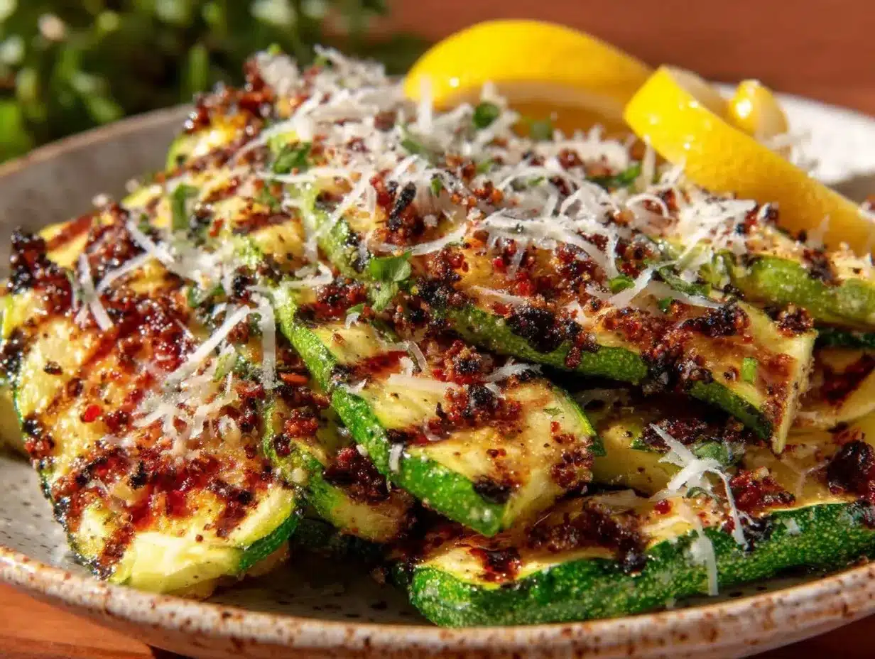 fresh grilled zucchini preparation steps