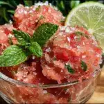 fresh mint watermelon sorbet - featured image