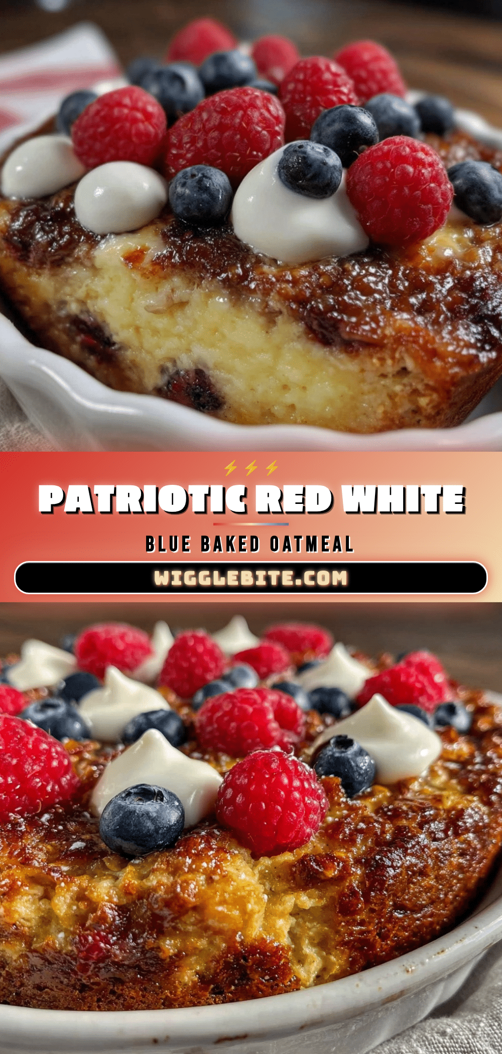 fresh red white blue baked oatmeal recipe