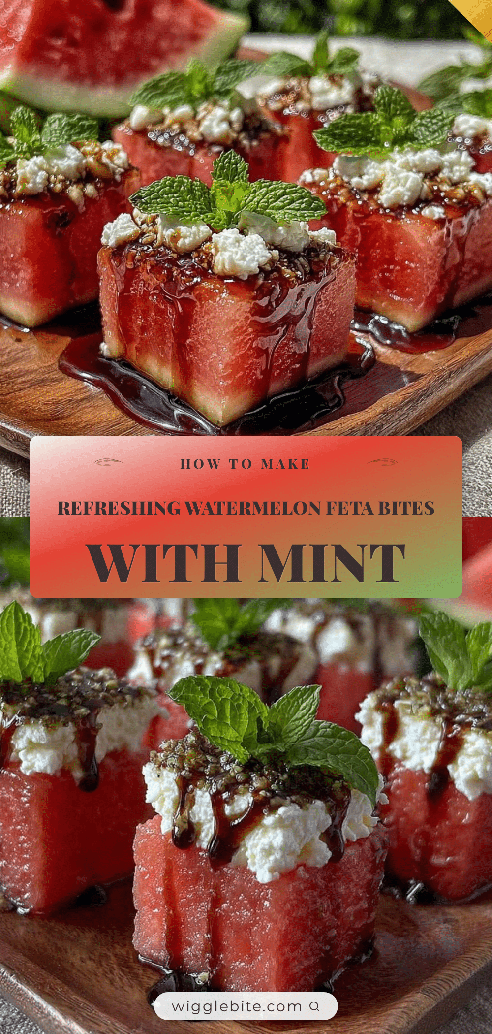 fresh watermelon feta bites recipe