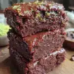 fudgy double chocolate zucchini brownies - featured image