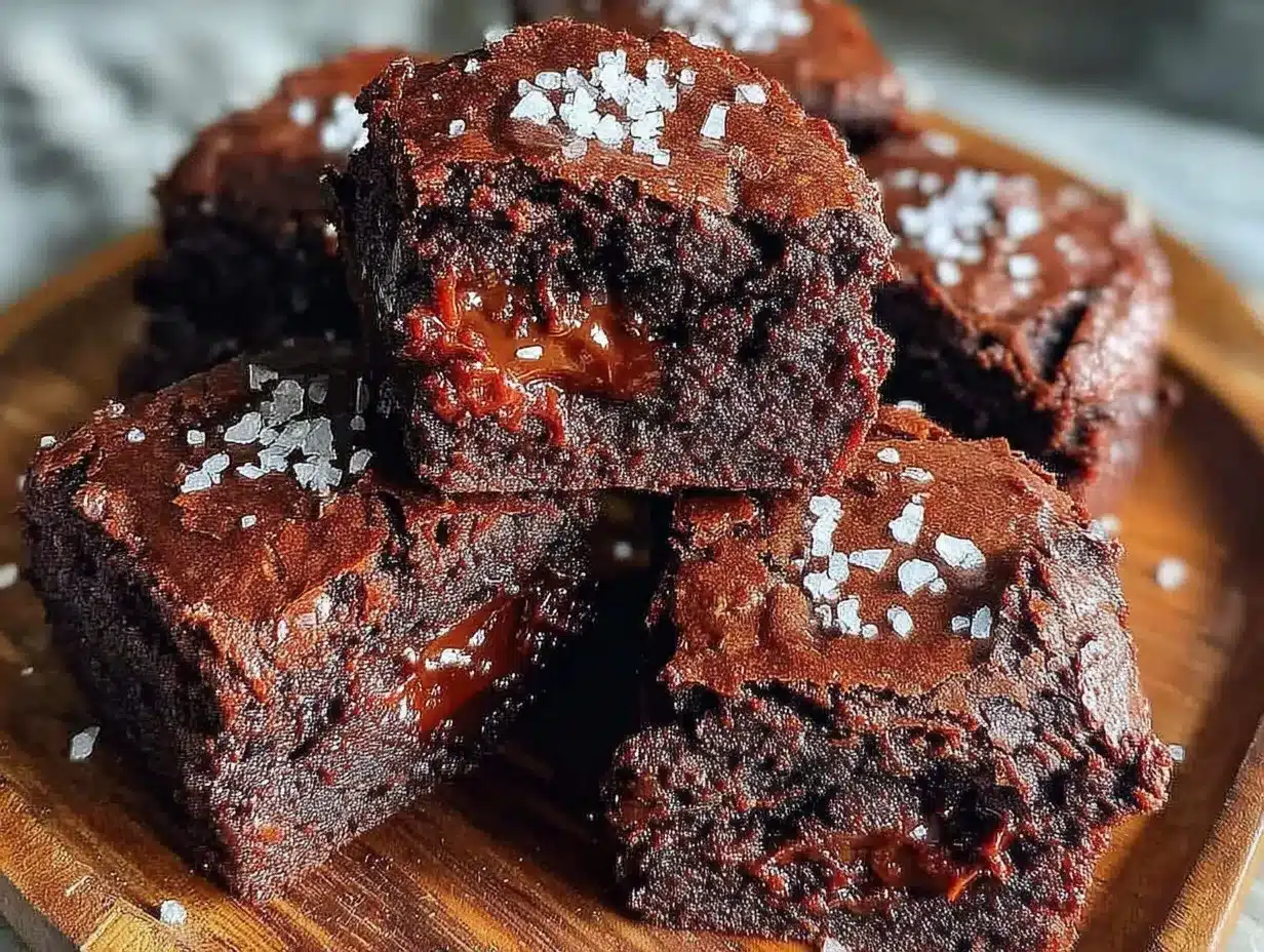 fudgy one-bowl brownies with sea salt preparation steps